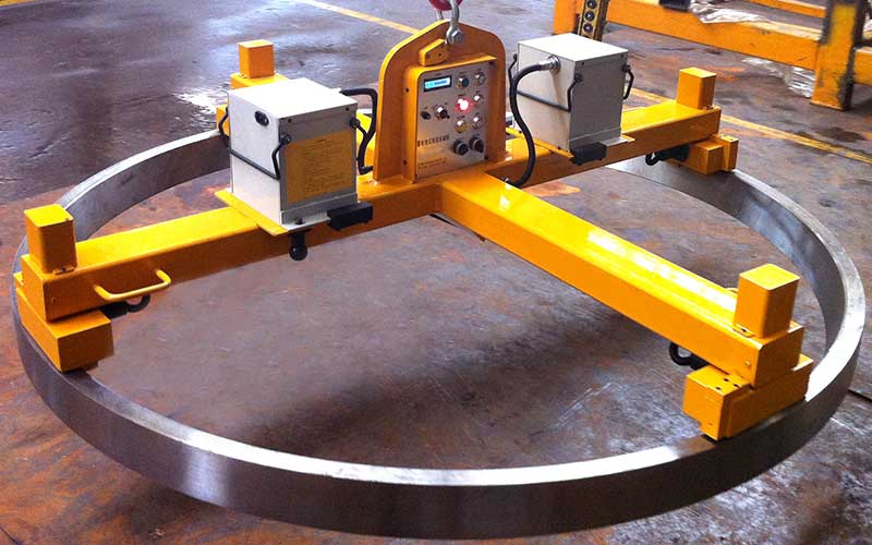 Electro permanent magnetic lifter for ring handling
